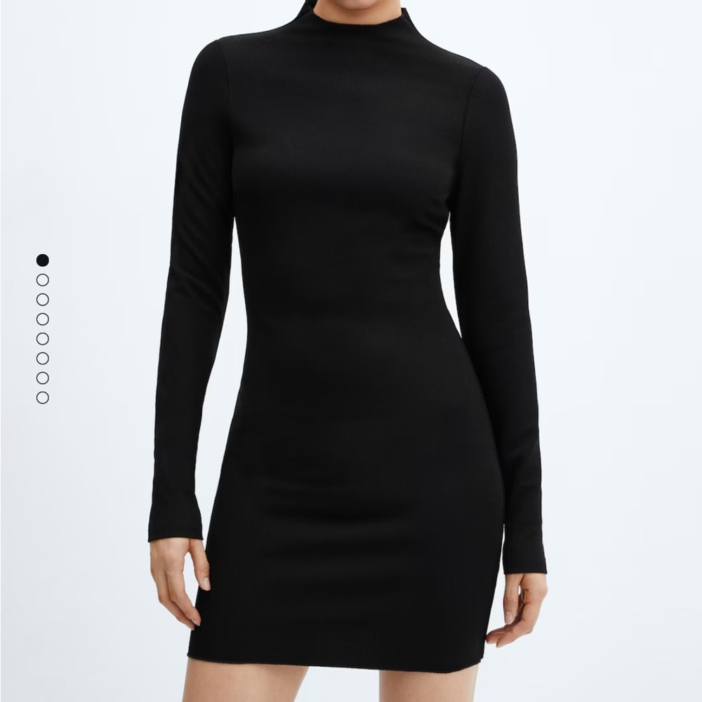 Mango tight black dress